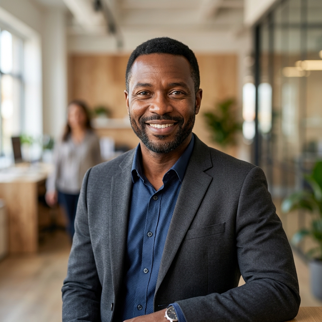 Original LinkedIn headshot — input for the friendly AI video example